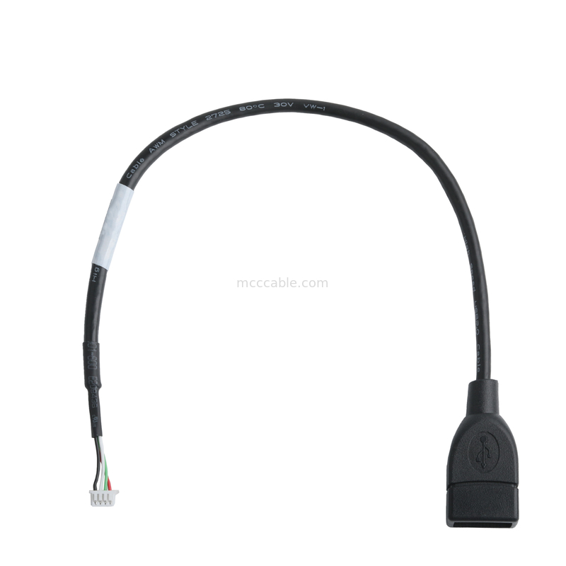 USB Cable Set For IC7 USB-A 2.0 Receptacle To Molex 51021-0400 RM 1.25mm 4Pin External Expansion Adapter