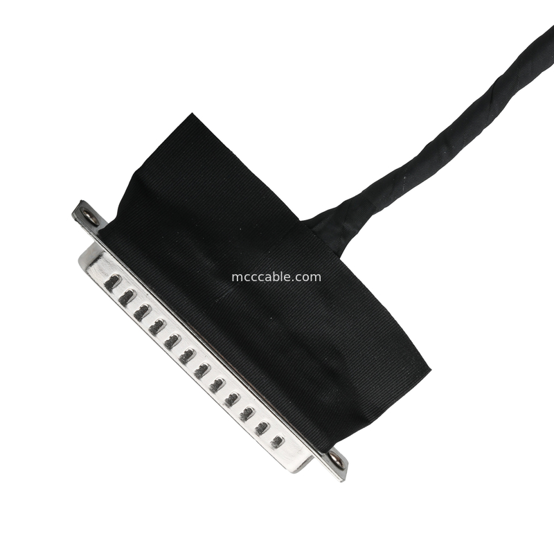 LVDS Cable Assembly D-SUB Male To Molex 51021-0400 And 20453-240T-01 Wire Connector OEM/ODM