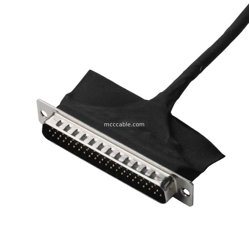 LVDS Cable Assembly D-SUB Male To Molex 51021-0400 And 20453-240T-01 Wire Connector OEM/ODM
