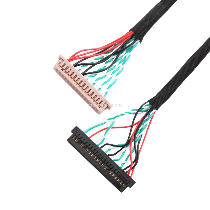 30 Pin LVDS Cable Assembly WL1258h-20P TO  DF13-2 lvds display connector