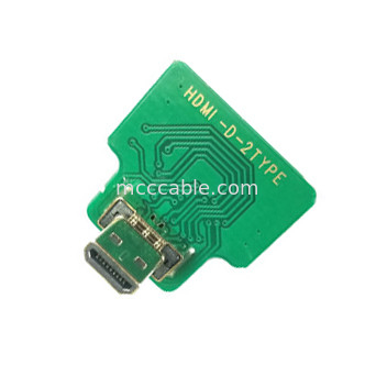 Micro HDMI Straight Head 20454-220-02 20455 20453 Micro HDMI-D-2 To  OEM / ODM