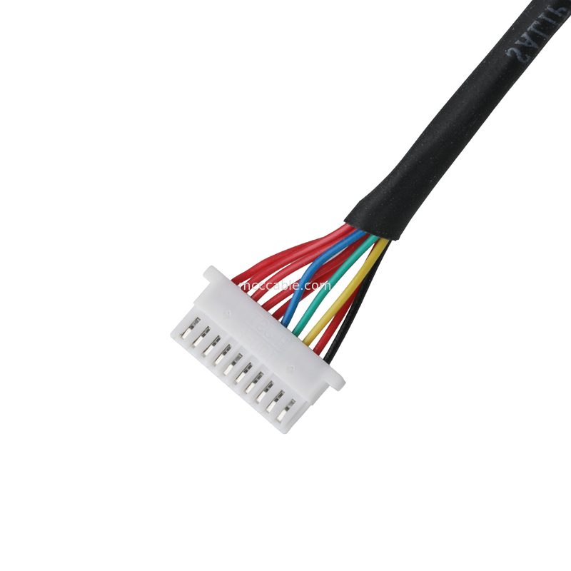 Lvds Cable 10P JST SHLP-10V-S-B To Semi-stripped Harnesses Custom Coaxial Cable Assemblies Automotive Wire Harness