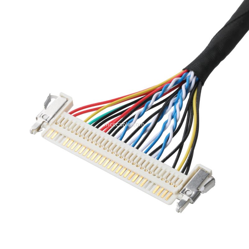 JAE FI-X30HL 30P 1.0mm Pitch To JAE FI-S20S 20P And SHLP-6P LVDS Cable Assembly OEM/ODM