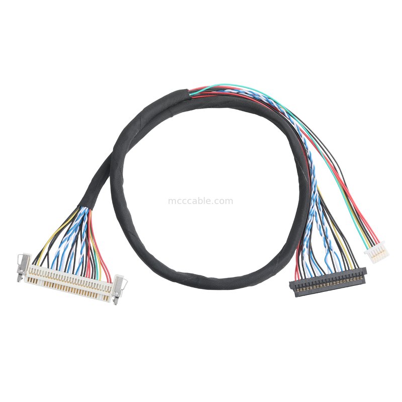 JAE FI-X30HL 30P 1.0mm Pitch To JAE FI-S20S 20P And SHLP-6P LVDS Cable Assembly OEM/ODM