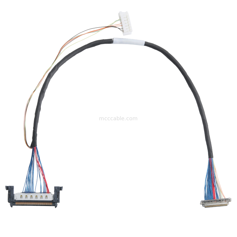 JAE FI-RE51-HL and JST EHR-7 to 20679-040T-01 LVDS EDP Cable Micro Coaxial Cable