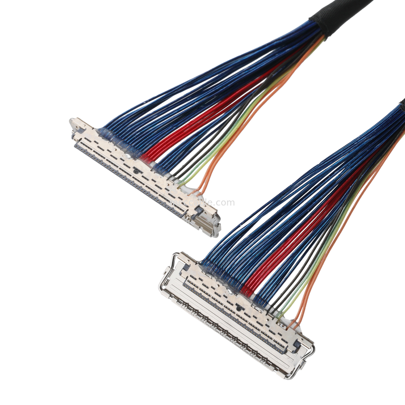 JAE FI-RE51-HL and JST EHR-7 to 20679-040T-01 LVDS EDP Cable Micro Coaxial Cable