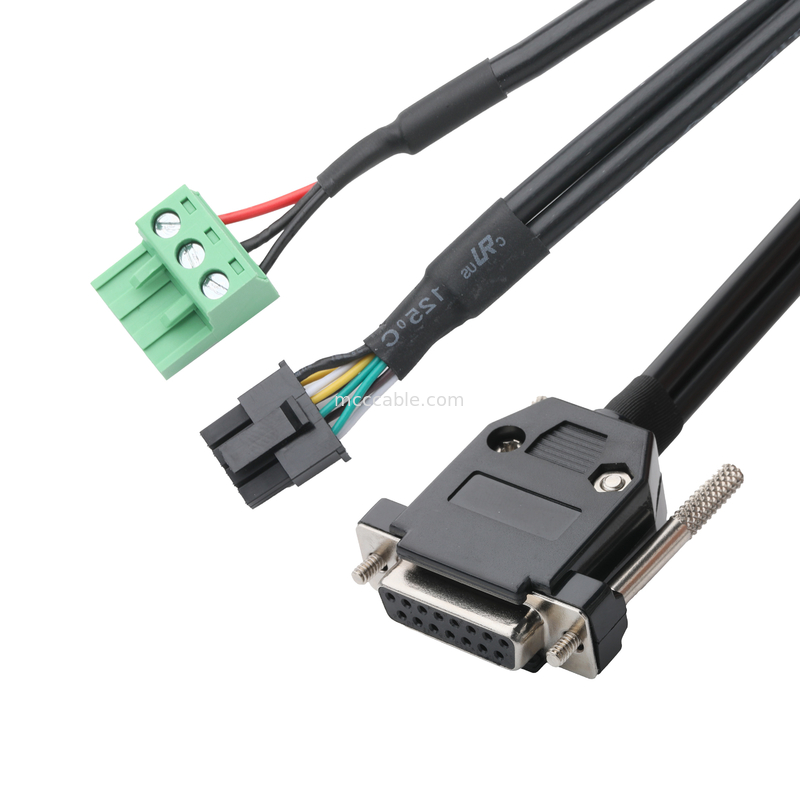 Customized Industrial Cable Connectors DB-15P Female To HSG 43025-0800 Pitch 3.0mm And 691352710003 Pitch 5.8mm