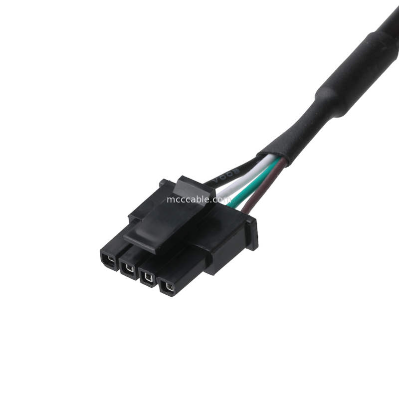 HSG 43645-0400 MX3.0-4P To Semi-stripped Wire And Ring Grounding Collar LVDS Cable Assembly OEM/ODM