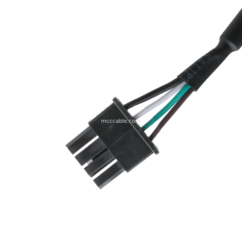 HSG 43645-0400 MX3.0-4P To Semi-stripped Wire And Ring Grounding Collar LVDS Cable Assembly OEM/ODM