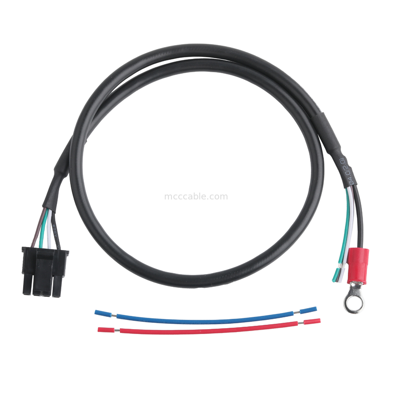 HSG 43645-0400 MX3.0-4P To Semi-stripped Wire And Ring Grounding Collar LVDS Cable Assembly OEM/ODM