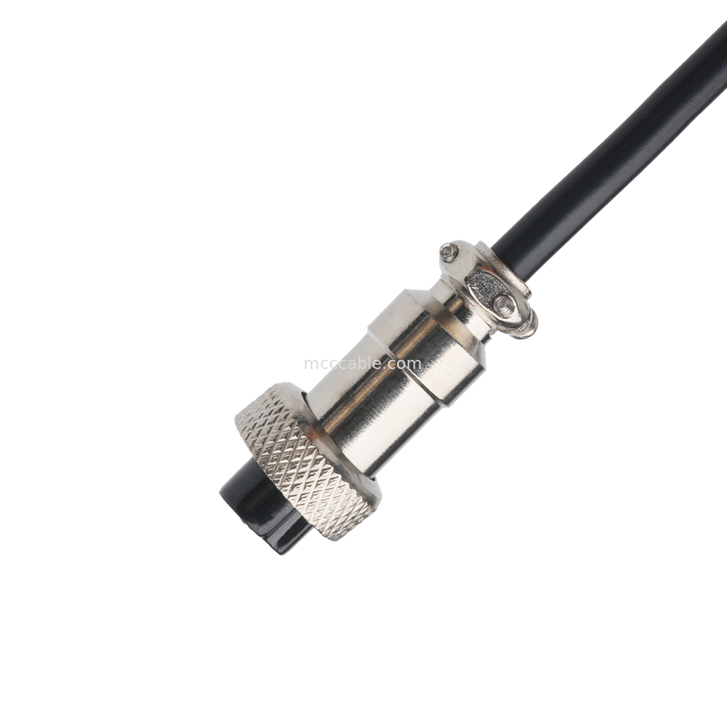 CLEAR PVC 30P D-SUB FEMALE To GX12 M12-2P Connector Custom Cable Assembly Connectors OEM/ODM