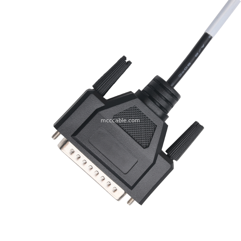 CLEAR PVC 30P D-SUB FEMALE To GX12 M12-2P Connector Custom Cable Assembly Connectors OEM/ODM