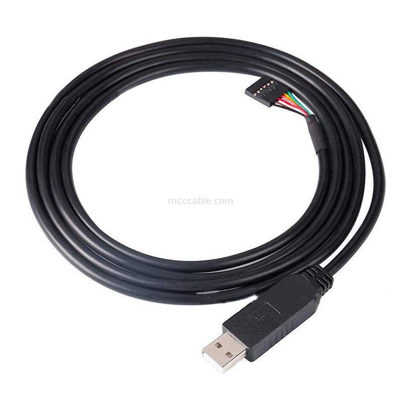FTDI Chip USB To 6P TTL-232R-3V3 5V Level Module Serial Port Cable Ttl3.3v5v, Customizable Power Supply Pin Number