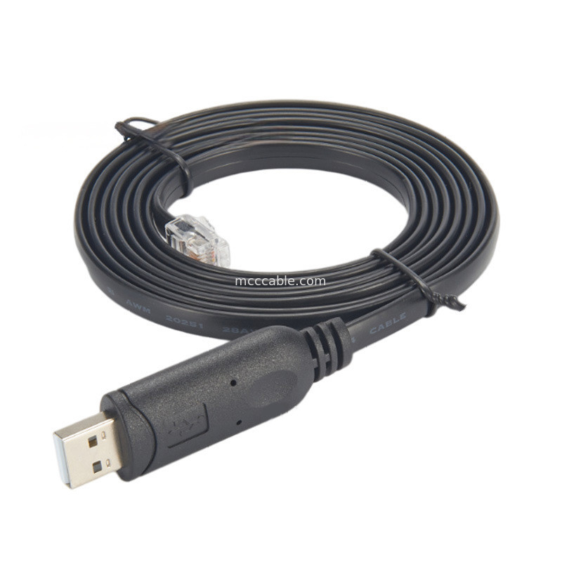 USB-A To RS232 RJ12 Serial Cable 6P6C Compatible With RS232 Communication Configuration Debugging Line