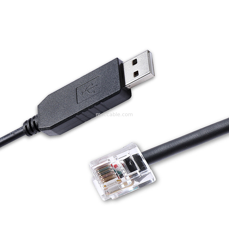 USB-A To RS232 RJ12 Serial Cable 6P6C Compatible With RS232 Communication Configuration Debugging Line