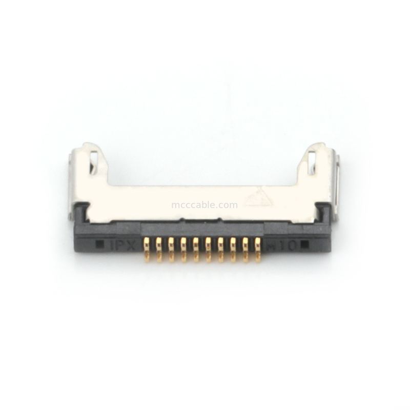 10pin Lvds Micro Coaxial Cable Assembly 20345-010T-32R 0.4 mm pitch  Horizontal mating type micro-coaxial connector