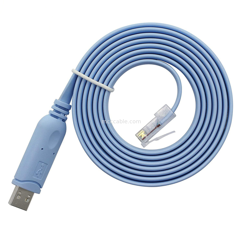 Industrial Custom Harness Connector USB To RJ45 To 8P8C Crystal Head To RS232 Serial Port Switch Control Cable