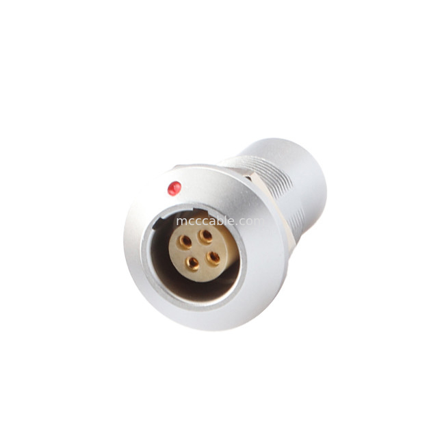 Circular Waterproof Connector B Series Z7 4P Female Vacuum Sealed Waterproof Socket, Fixed Socket Nut Fixed IP68