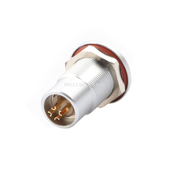 Circular Waterproof Connector B Series Z7 4P Female Vacuum Sealed Waterproof Socket, Fixed Socket Nut Fixed IP68