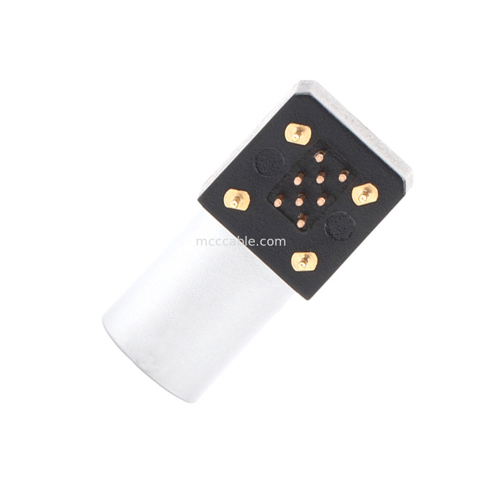 Indoor Circular Connector B Series Z11 8Pin Angled Grounding Solder Fixed Socket 90° Angular Socket For Circuit Board