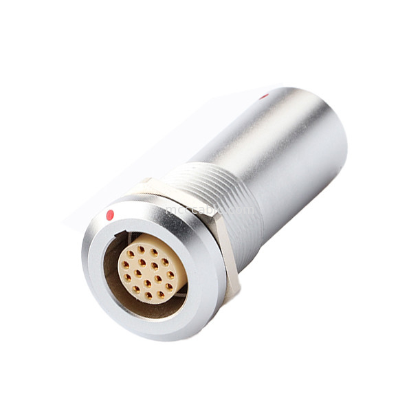 Military Industrial Medical Circular Connectors B Series Z19 16P Fixed Double Pass, Nut Fixed, Fixed Pins At Both Ends