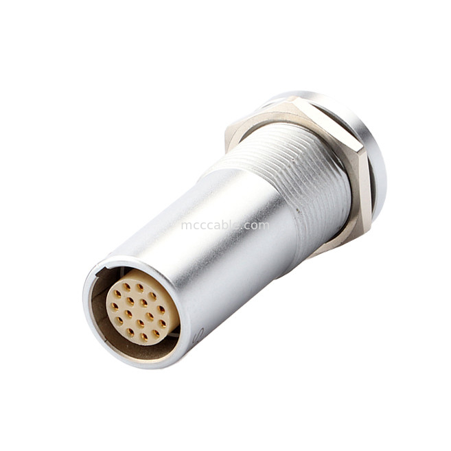 Military Industrial Medical Circular Connectors B Series Z19 16P Fixed Double Pass, Nut Fixed, Fixed Pins At Both Ends