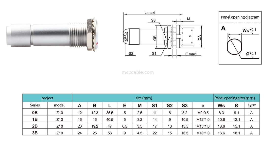 Push-pull Connector B Series Z9 2P Dual Channel Converter For Medical Aviation, Scientific Research, Military