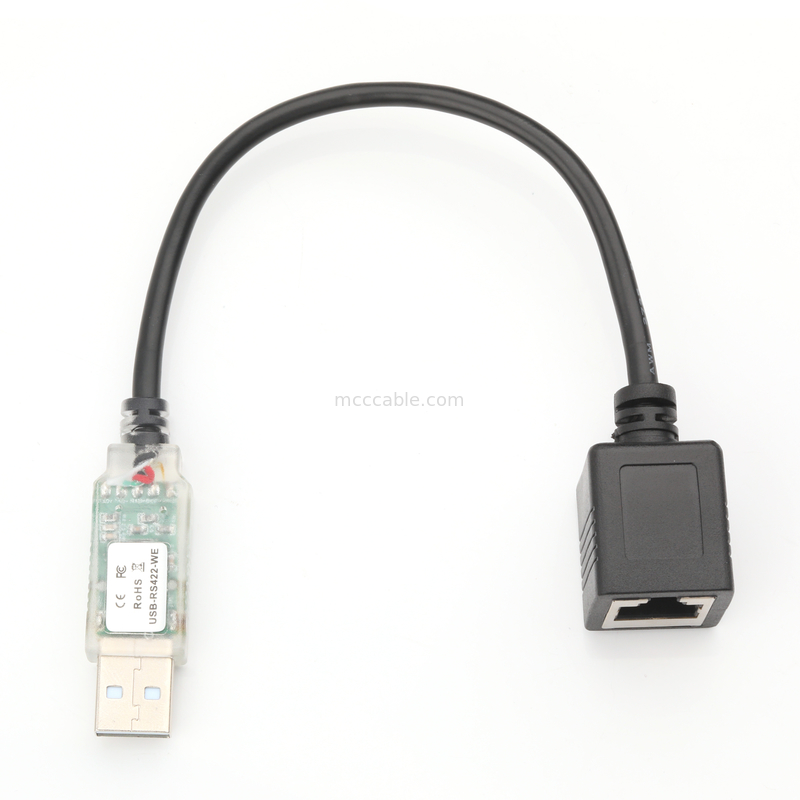 Industrial Custom Cable Adapters USB-A RJ422 To RS232 Network Port Network Engineering Debug Cable