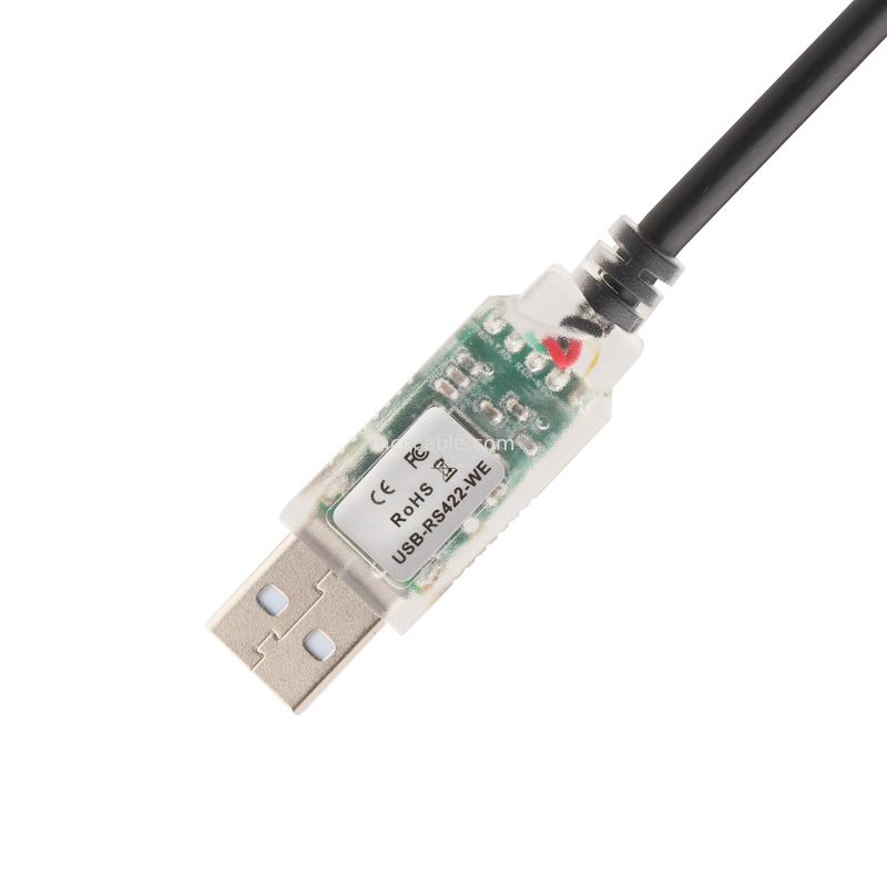 Industrial Custom Cable Adapters USB-A RJ422 To RS232 Network Port Network Engineering Debug Cable