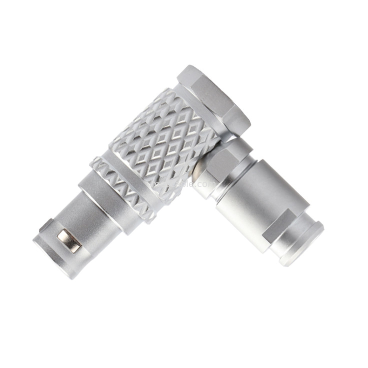 90° Angle Plug T3 5Pin B Series Circular Push-pull Self-locking Connector For Industrial Control
