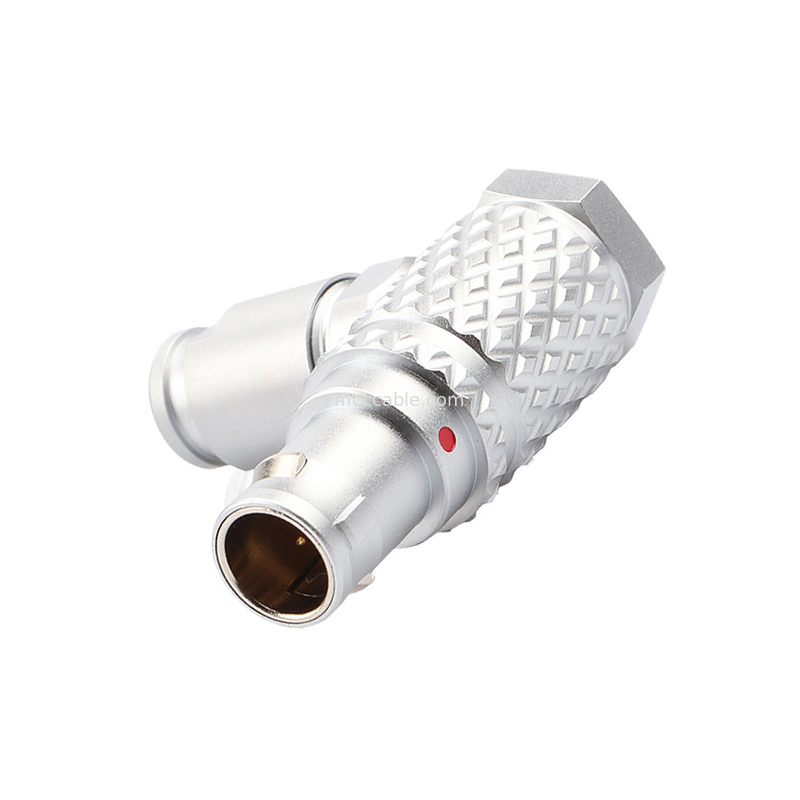 90° Angle Plug T3 5Pin B Series Circular Push-pull Self-locking Connector For Industrial Control