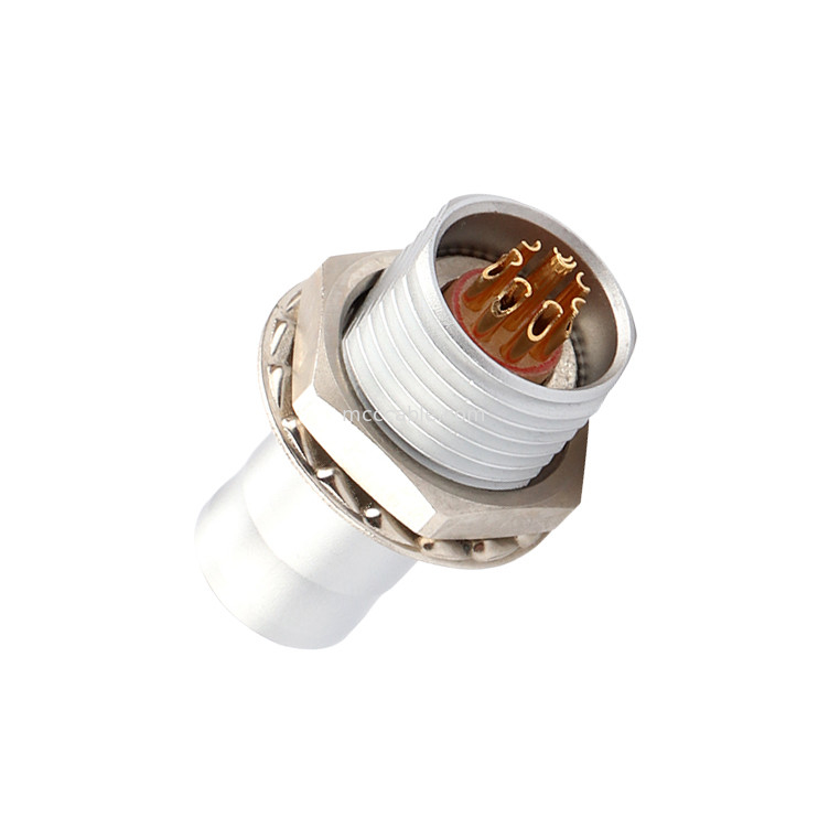 Push-pull Self-locking T2 8Pin Circular Connector Panel Fixed Plug Without Locking Device Industrial Solution