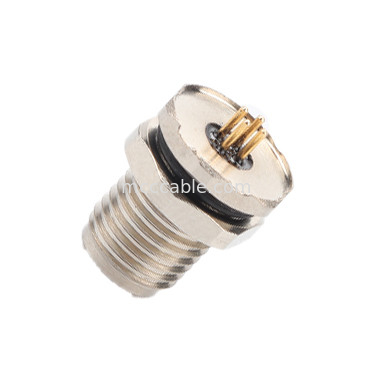 Circular Connector M5 code-A 4Pin Waterproof Series Female Mates with M5 panel flange PCB male socket