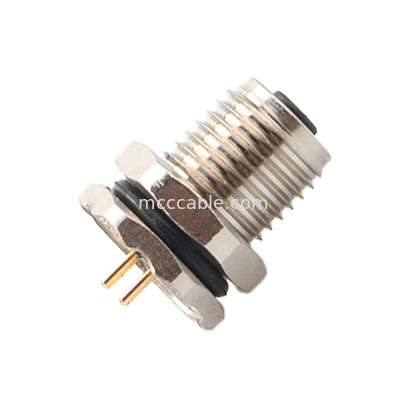 Circular Connector M5 code-A 4Pin Waterproof Series Female Mates with M5 panel flange PCB male socket