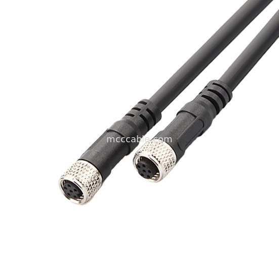 Industrial Connector M8 Injection Molded Circular Waterproof Connector Male Female 6 Pin