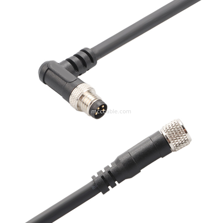 Industrial Connector M8 Injection Molded Circular Waterproof Connector Male Female 6 Pin