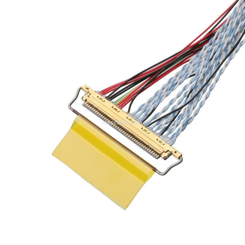 LVDS Cable Assembly D-SUB Male To Molex 51021-0400 And 20453-240T-01 Wire Connector OEM/ODM