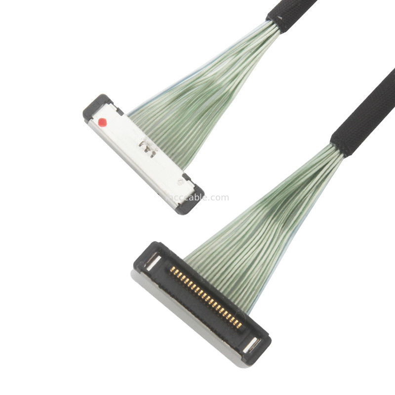 0.4mm Pitch 20380-R20T-06 Micro Coaxial Cable lvds connector cable 20P 0.4mm pitch