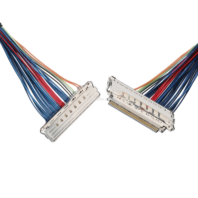 JAE FI-RE51-HL and JST EHR-7 to 20679-040T-01 LVDS EDP Cable Micro Coaxial Cable
