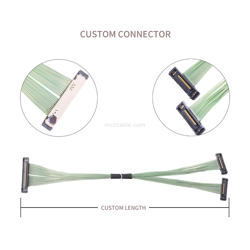 35P Micro Coaxial Cable 20380-035t-06 Lvds Connector 0.4mm Pitch Right Angle