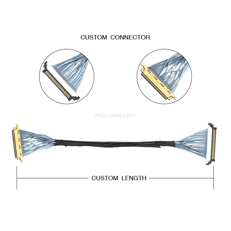 Kel Ssl20-30s To I  20454-030 Lvds Edp Cable Assembly 0.5mm Pitch 46 AWG