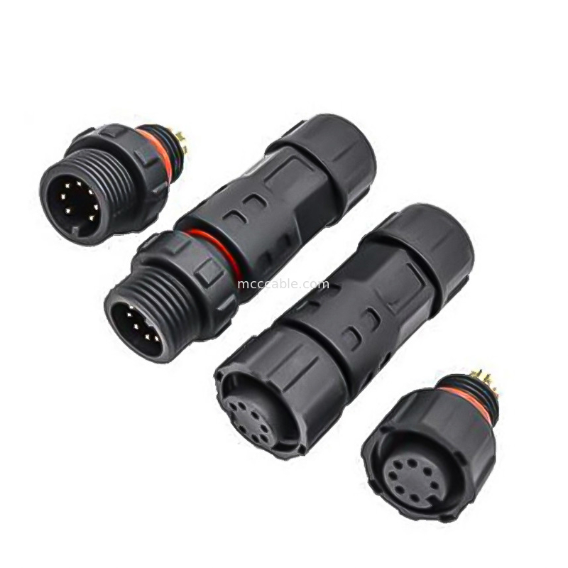 industrial grade Waterproof 8 Pin Circular Connector M12 Female Molded Cable lvds display connector