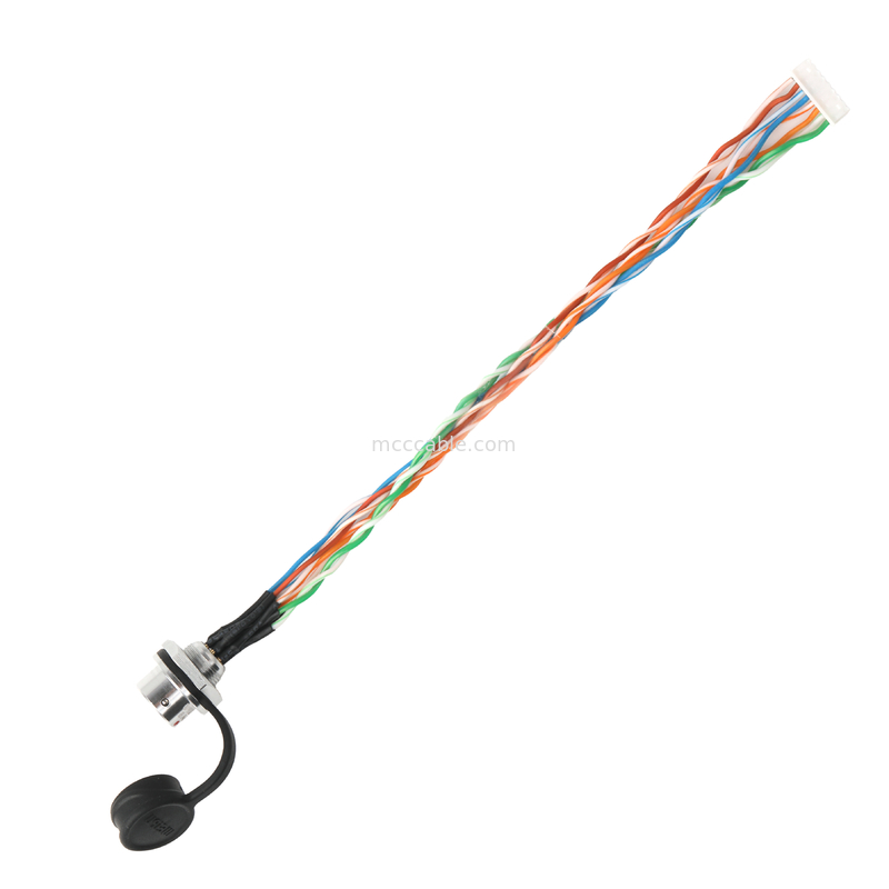IP67 Waterproof 8-Pin Circular Connector SA812/S8S with CAT5e Cable for Camera Systems