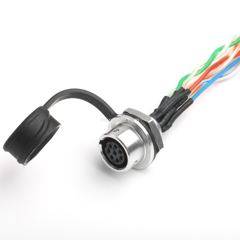 IP67 Waterproof 8-Pin Circular Connector SA812/S8S with CAT5e Cable for Camera Systems