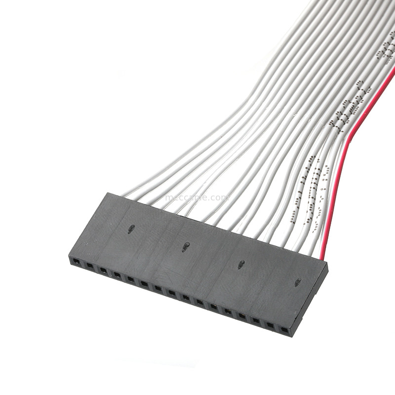 DP2.54-1×16P to IDC2.54 2×8P Ribbon Cable Assembly | Custom Pitch 2.54mm