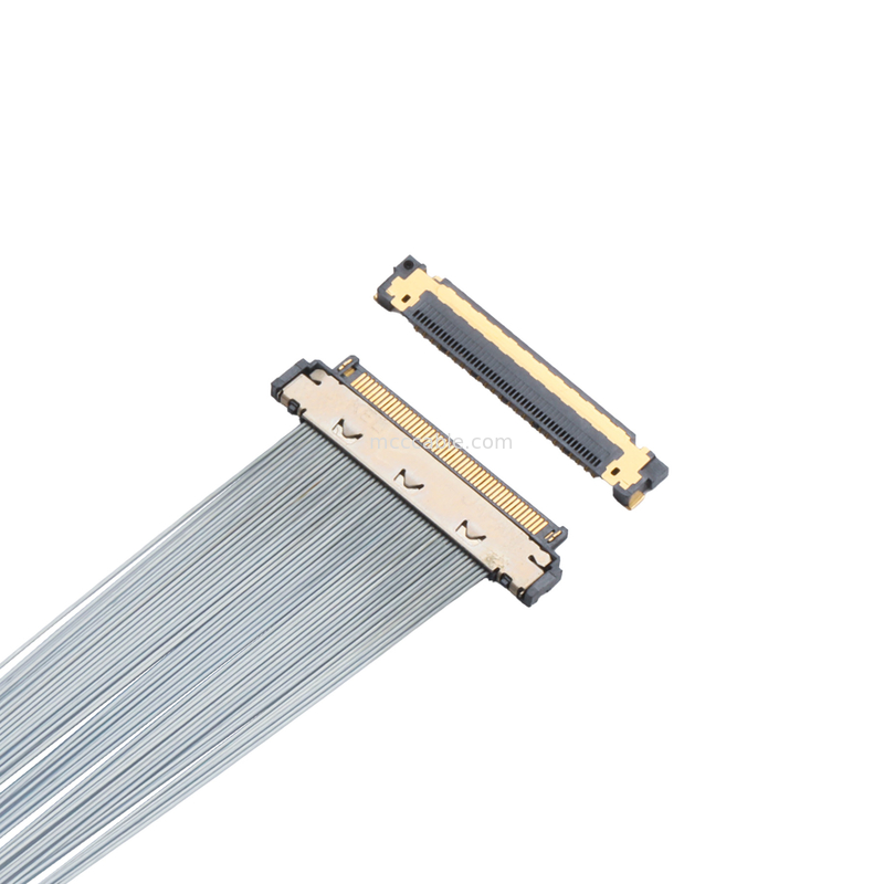 KEL XSL20-48S Micro-Coax Cable, 0.25mm Pitch, 44AWG PFA, Dual UV Adhesive