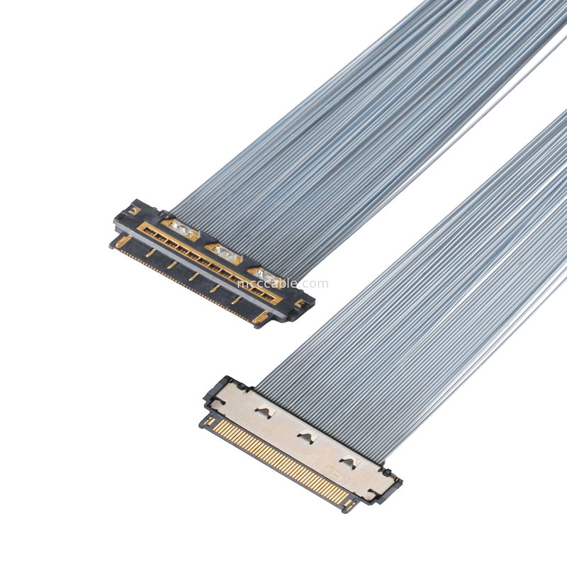 KEL XSL20-48S Micro-Coax Cable, 0.25mm Pitch, 44AWG PFA, Dual UV Adhesive