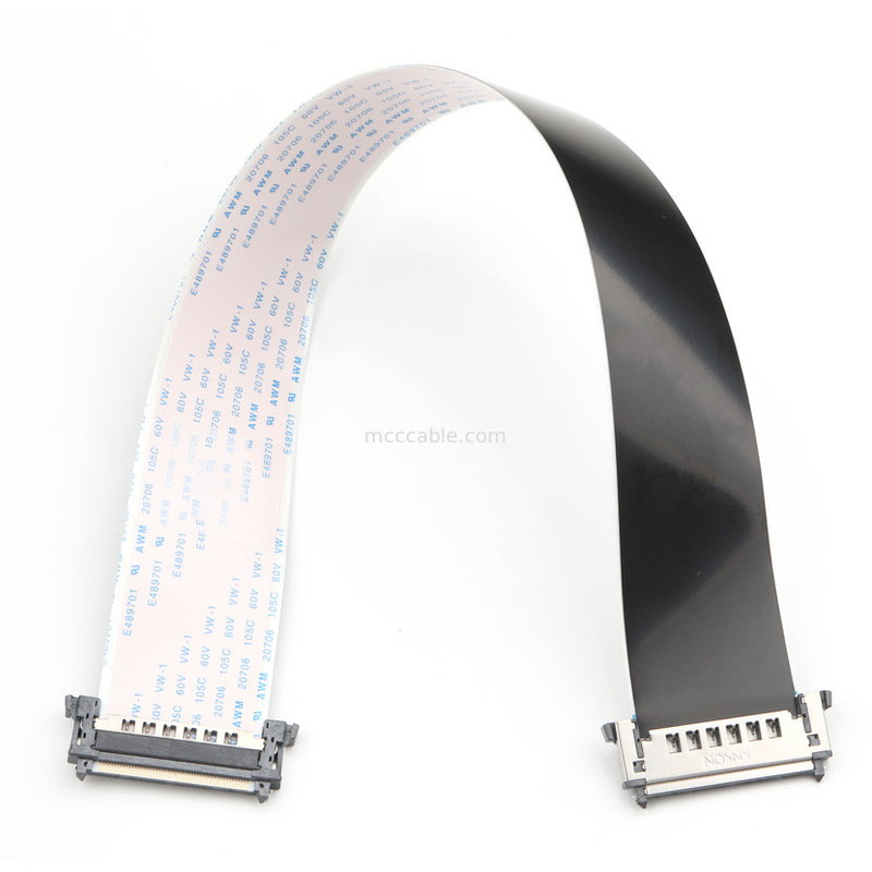 51-Pin RE51 FFC Cable, 0.5mm Pitch, UL489701, EMI-Shielded, 2Gbps Data Rate