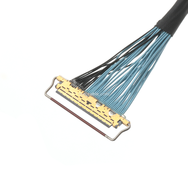 34/38AWG Micro-Coax Cable Assembly, Dual Shielded for High-Speed Data Transmission