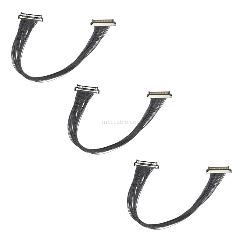 High-Endurance 0.4mm USL20-30SS-055C Micro Coax Cable 50,000+ Mating Cycles For PTZ Security Cameras